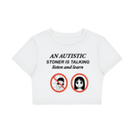autistic stoner crop tee