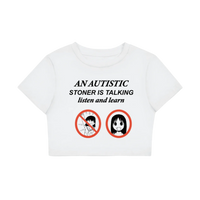 autistic stoner crop tee