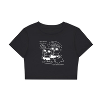 catsoup flower crop tee