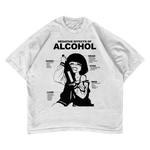 negative effects of alcohol black print shirt