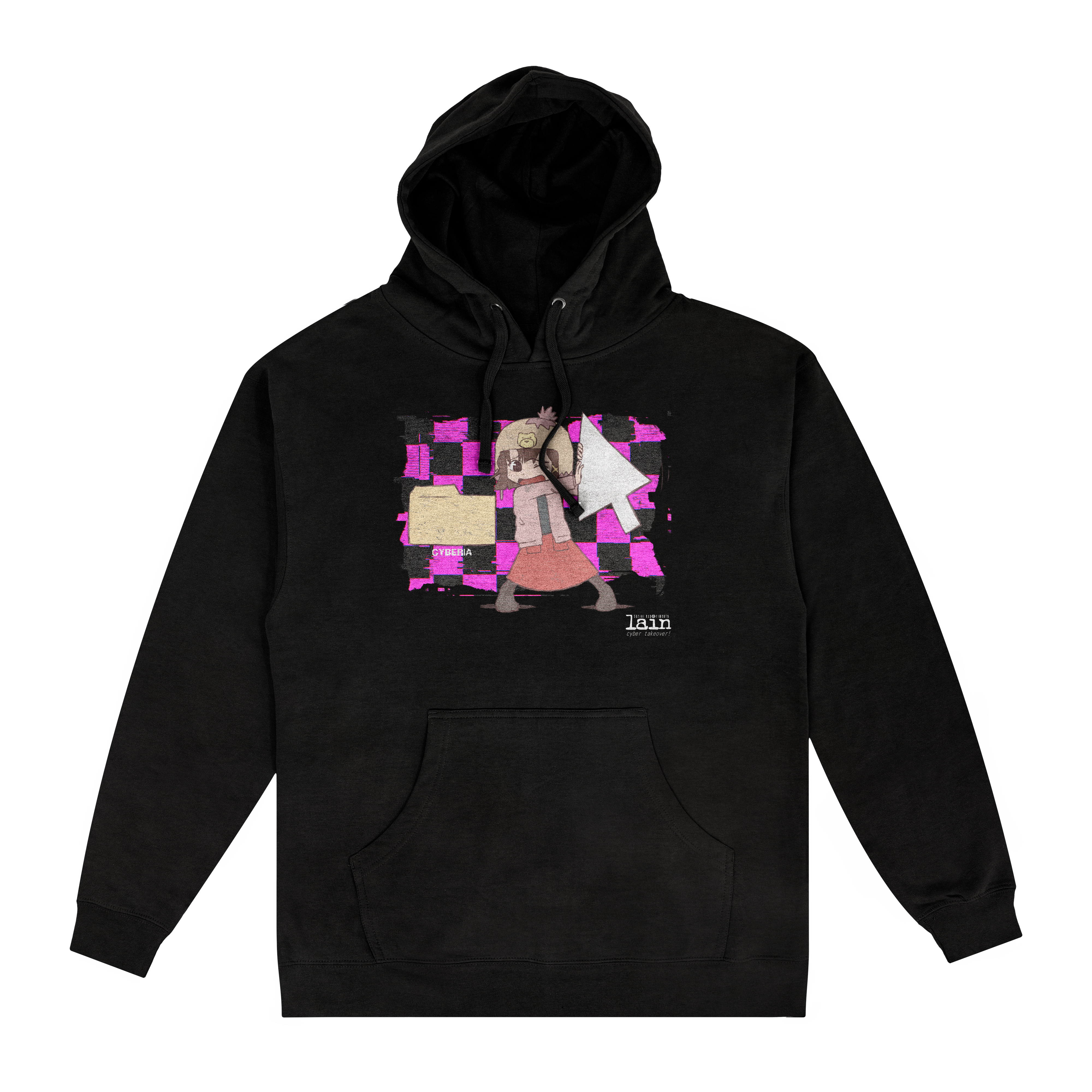 lain cyber attack hoodie