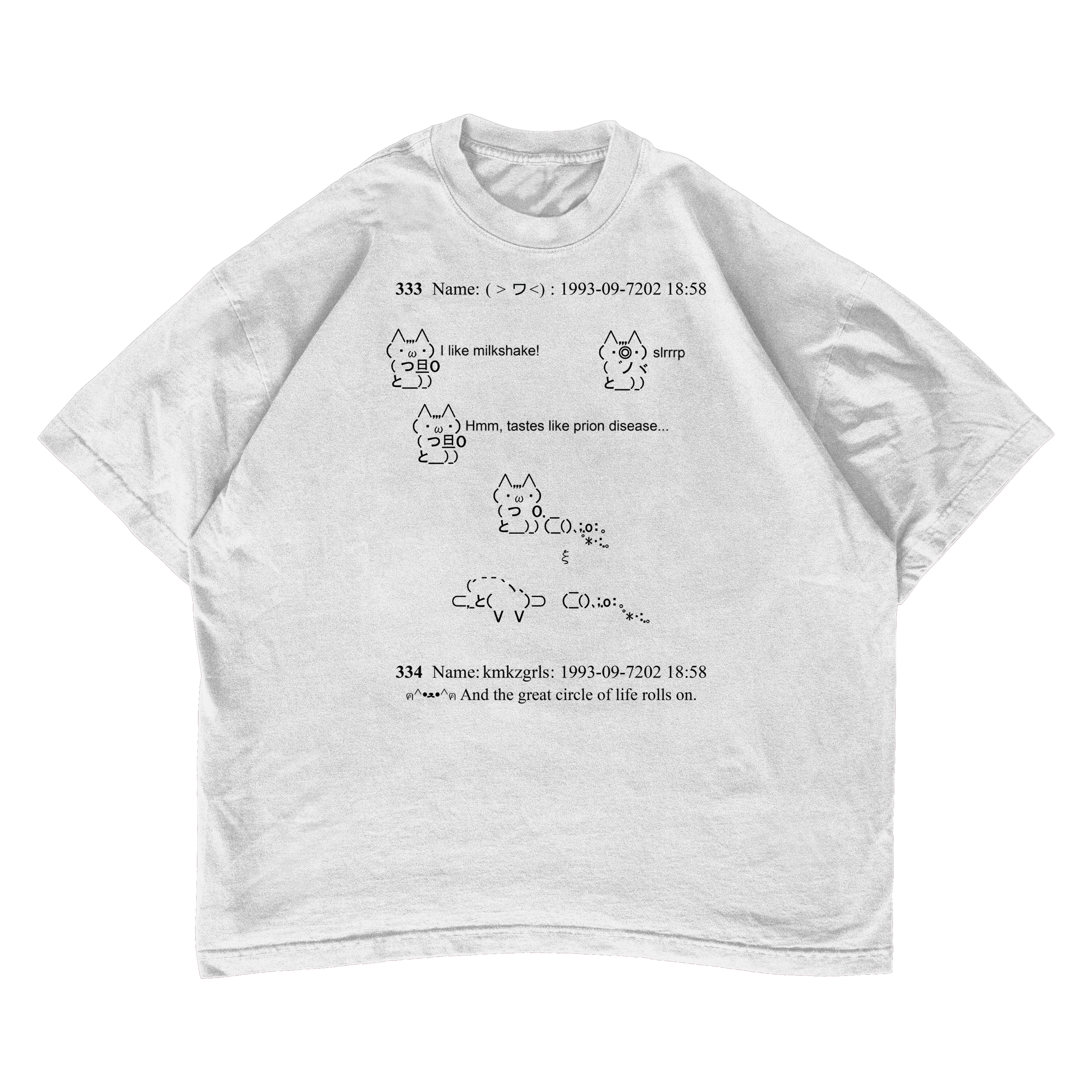 prion disease ascii shirt