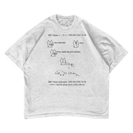 prion disease ascii shirt